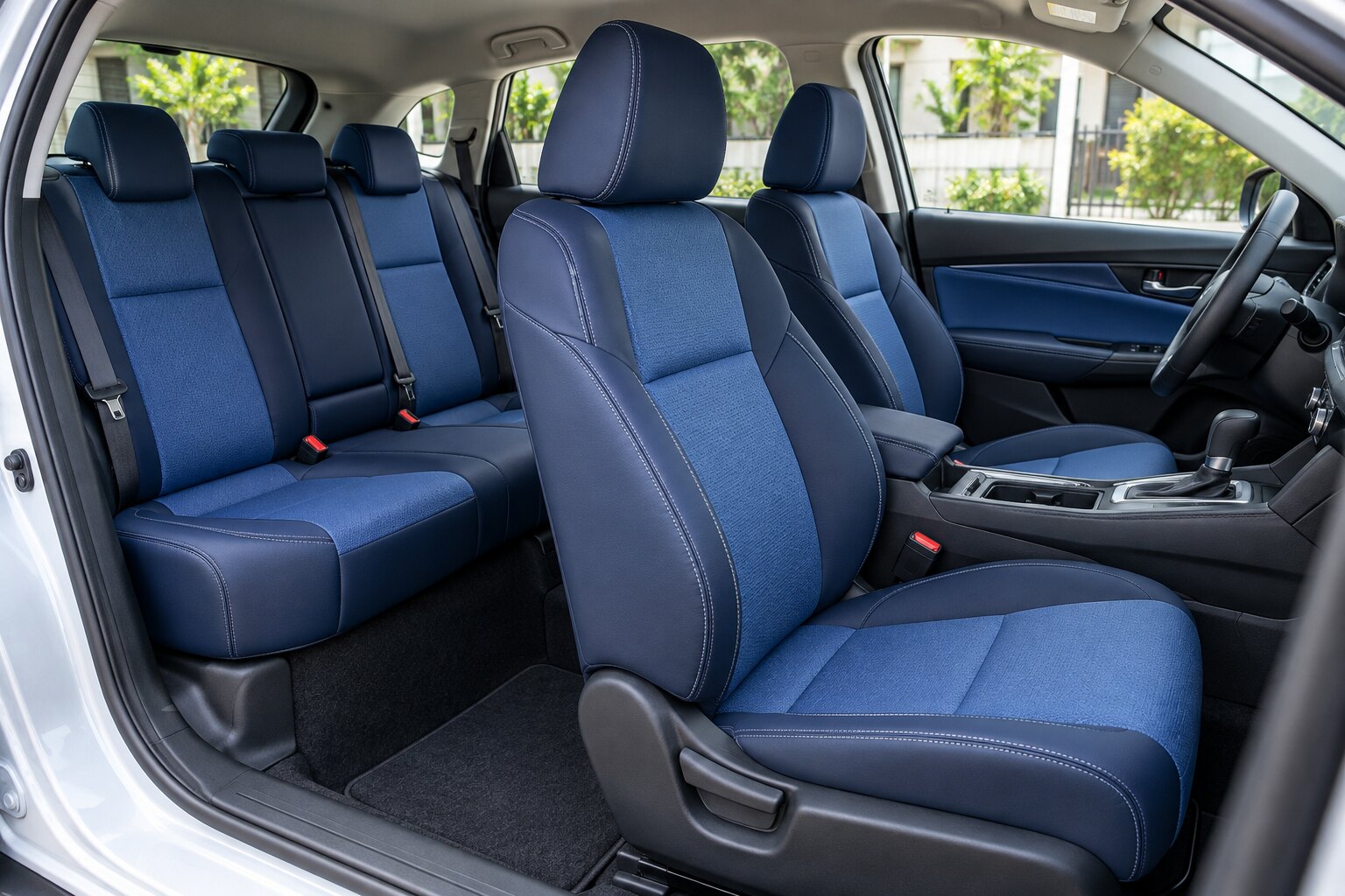 Freshly upholstered vehicle seats